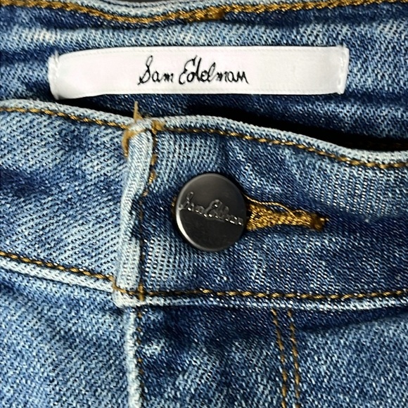 SAM EDELMAN Women’s Stilletto Boot High Rise Raw Hem Jeans Size 32 - Picture 3 of 9